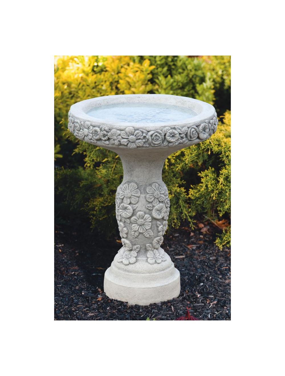 Bird Bath Floral 1PC