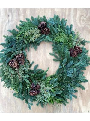 Wreath Noble Mixed with Cones 18